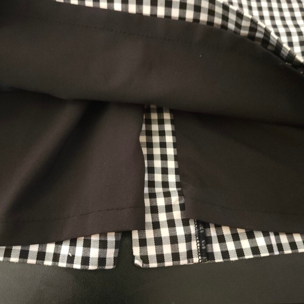 ANN TAYLOR Gingham Pencil Skirt Black White Check size 4P - Picture 6 of 6
